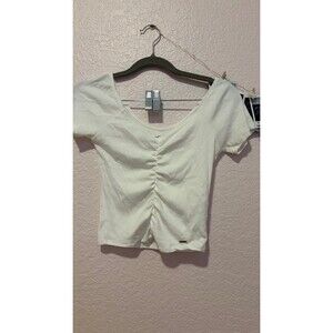 White Hollister crop top